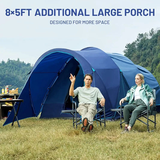 8 Person Camping Tent with Large Porch