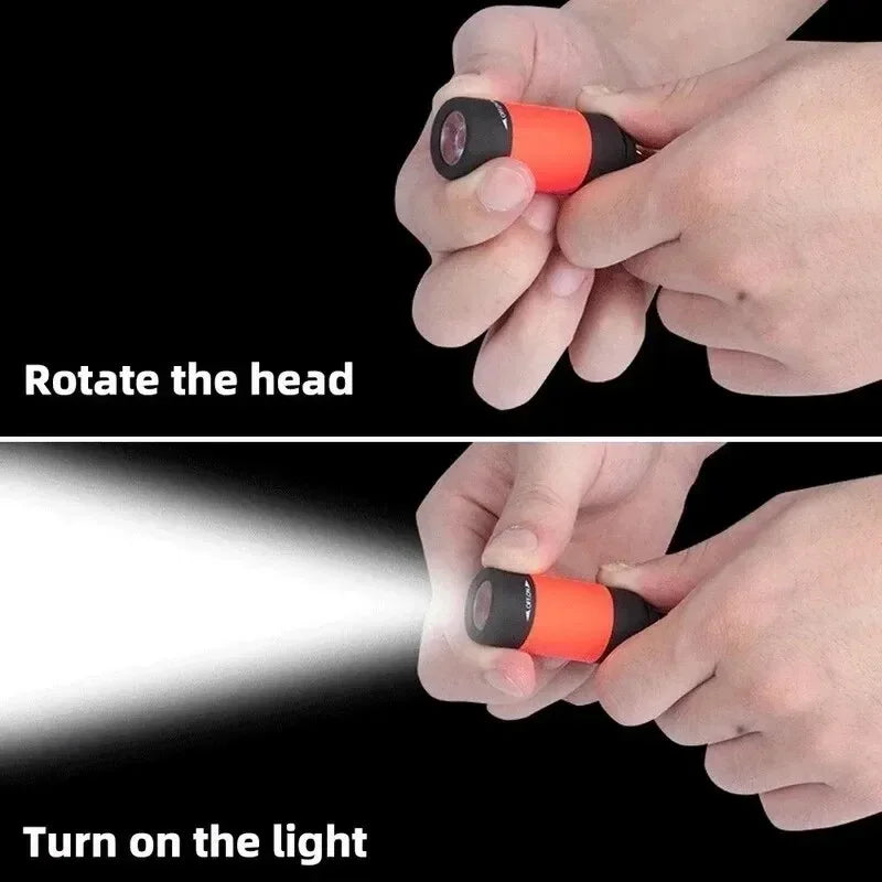 Led micro pocket flashlight portable