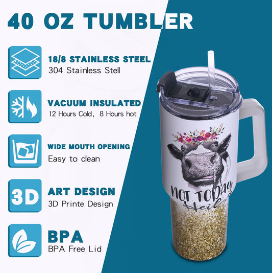 Funny Cow Tumbler 40oz