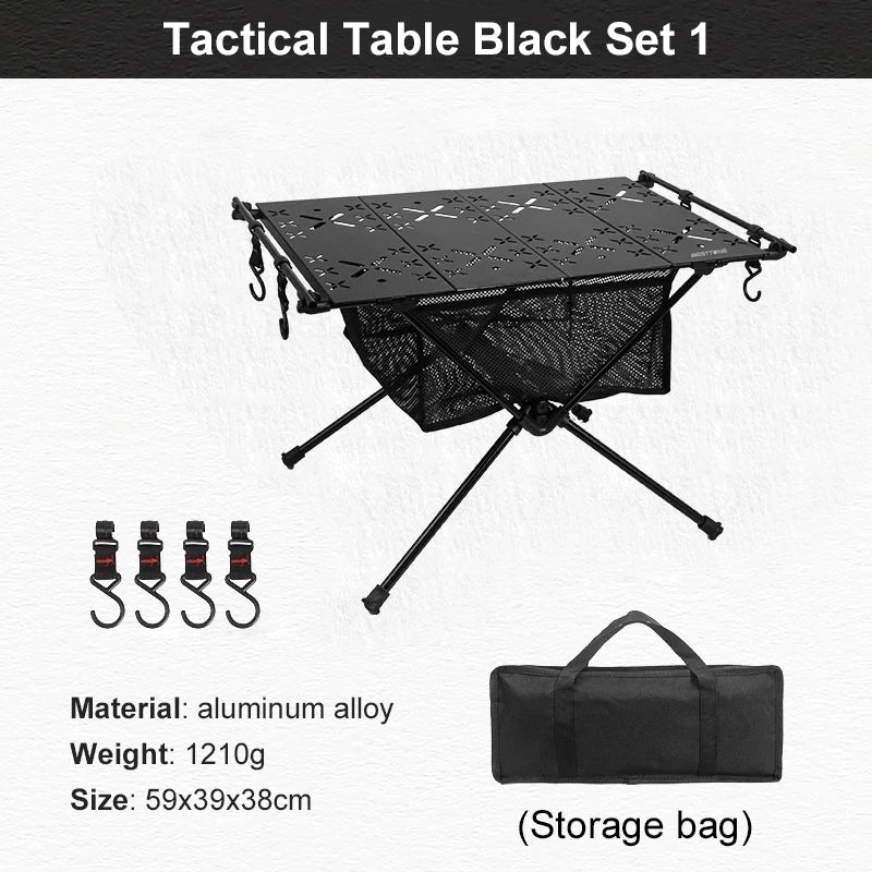 Folding Table with Storage Mesh Bag
