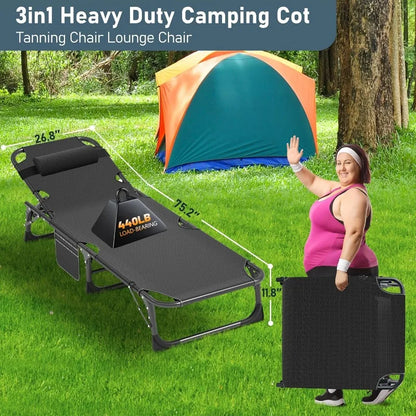 Portable Folding Cot with Mattress
