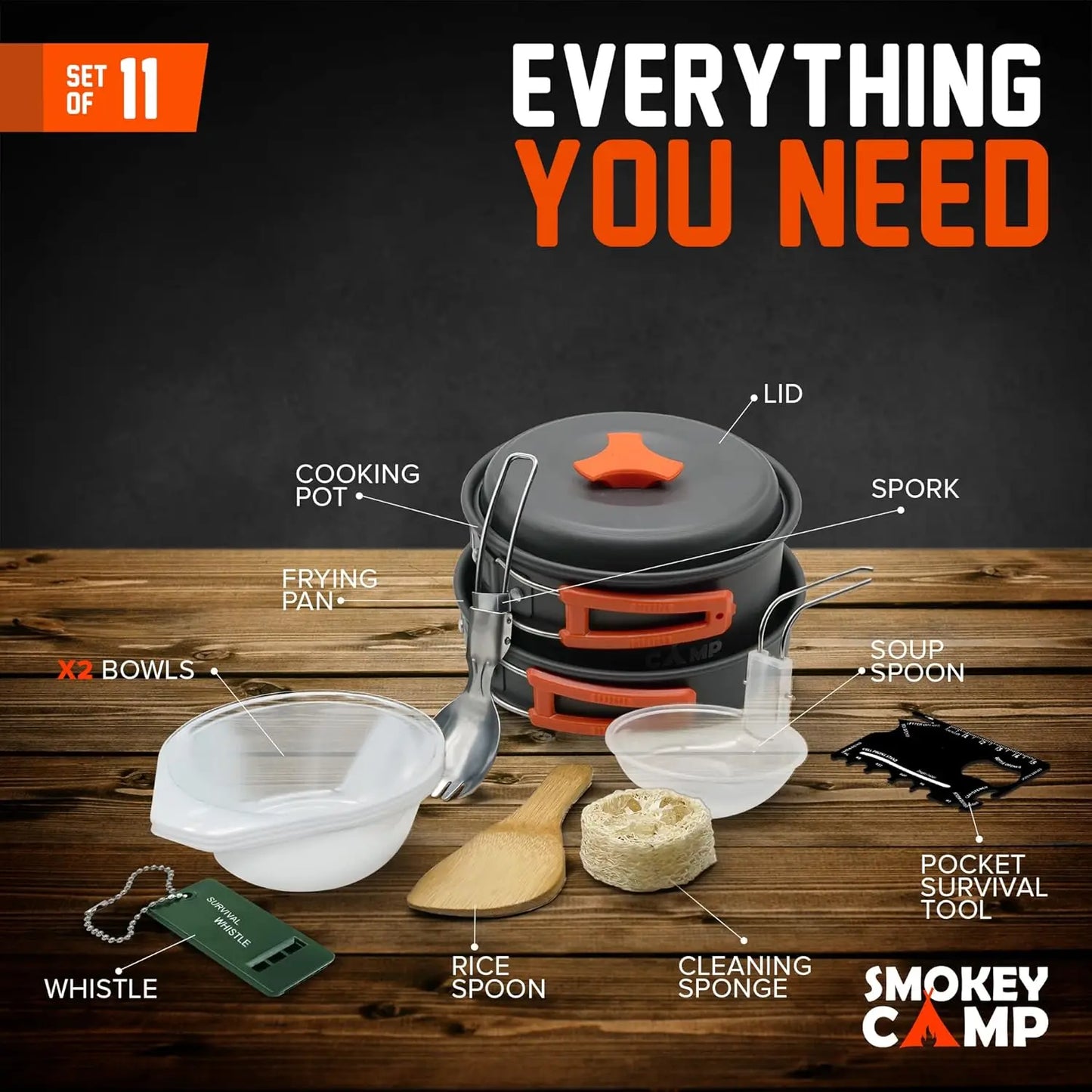 Camping Cookware Kit with Stove