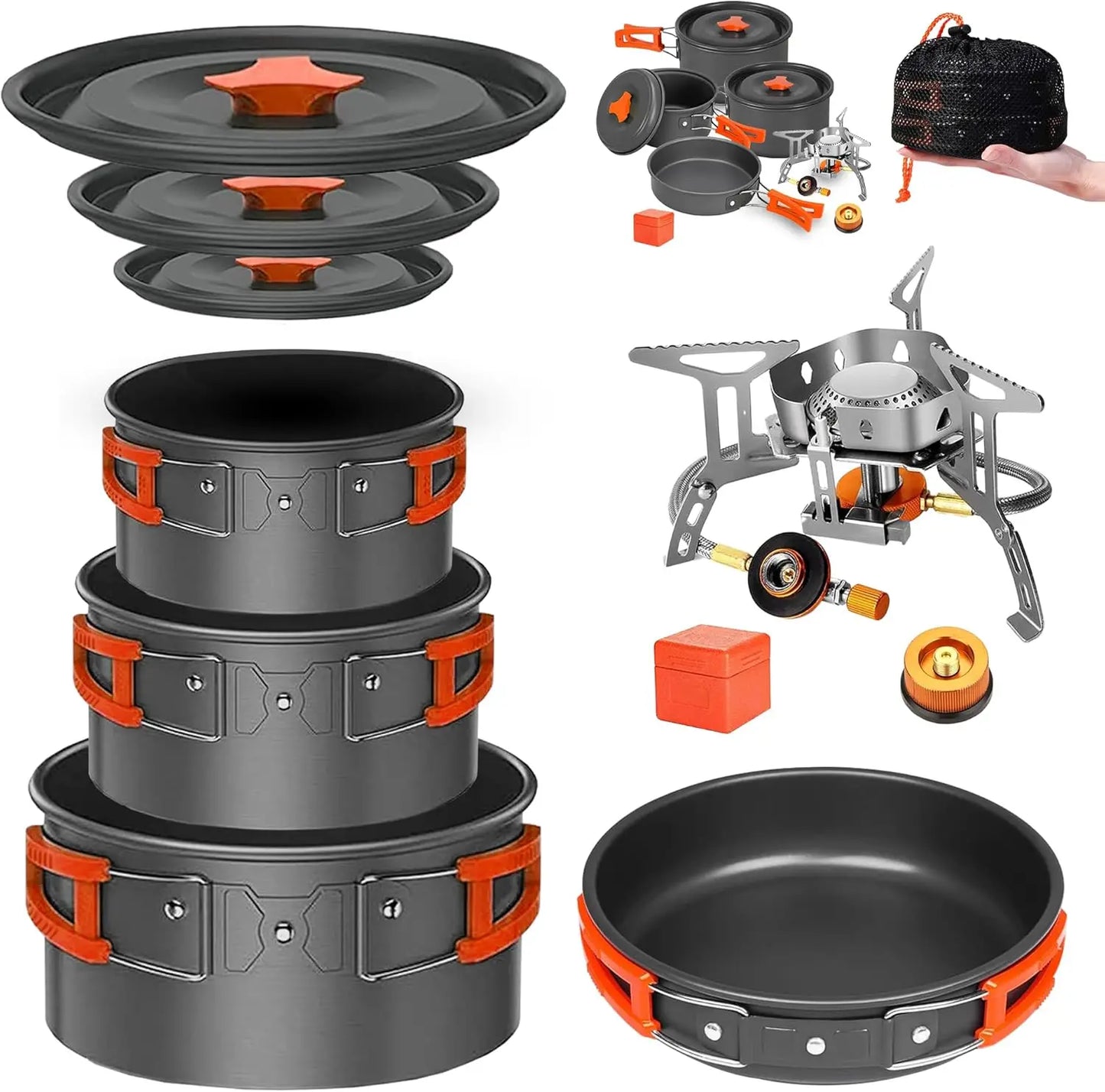 Camping Cookware Kit with Stove