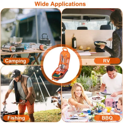 19pcs camping cooking kit