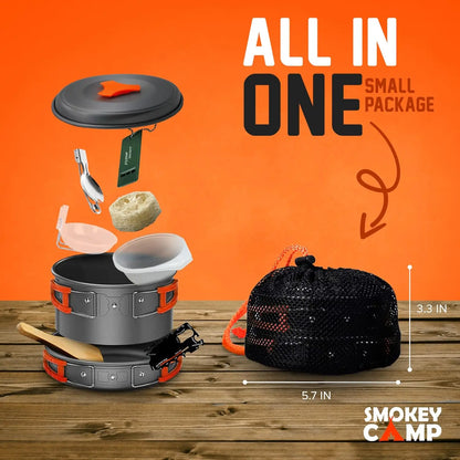 Camping Cookware Kit with Stove