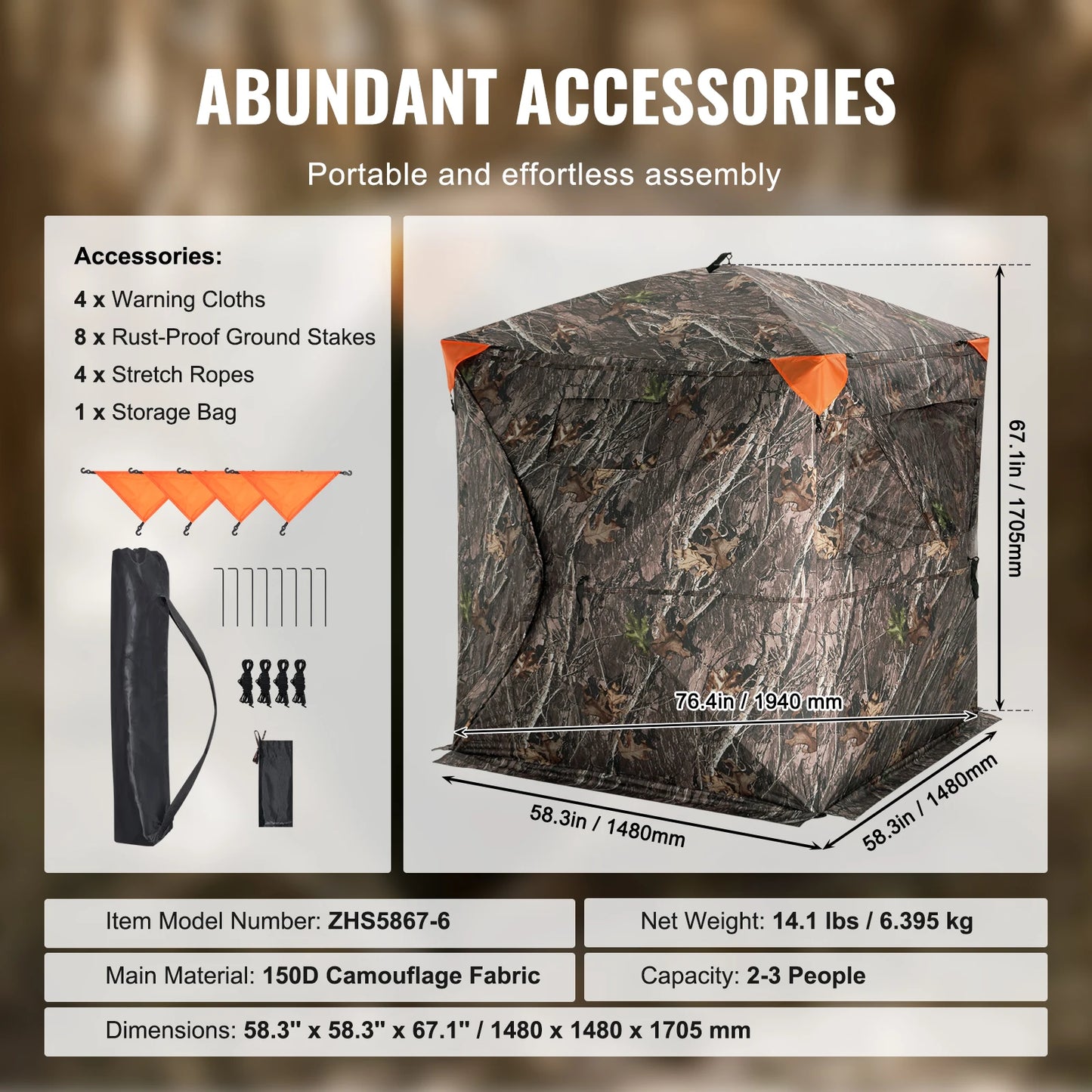 270° See Through Ground Blind