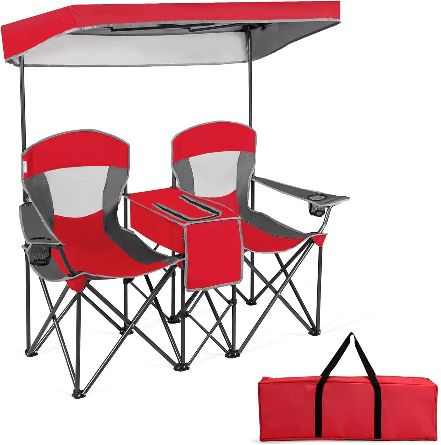 Camping Chair with Adjustable Shade Canopy