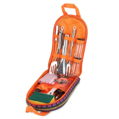 19pcs camping cooking kit