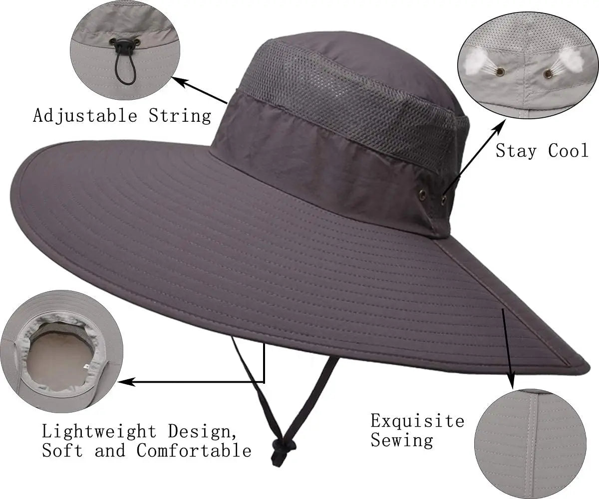Ultra-wide bucket hat