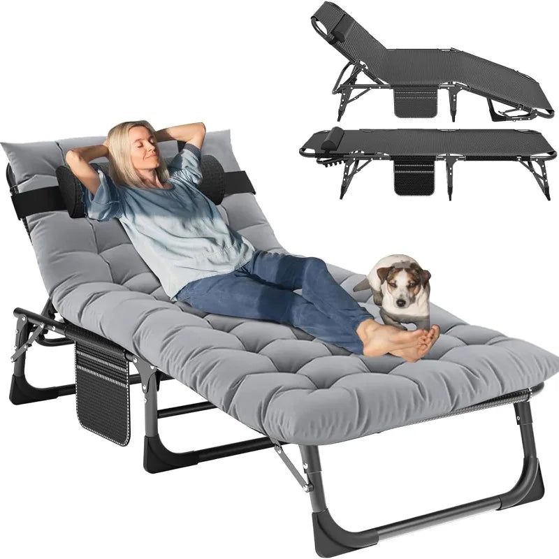 Portable Folding Cot with Mattress