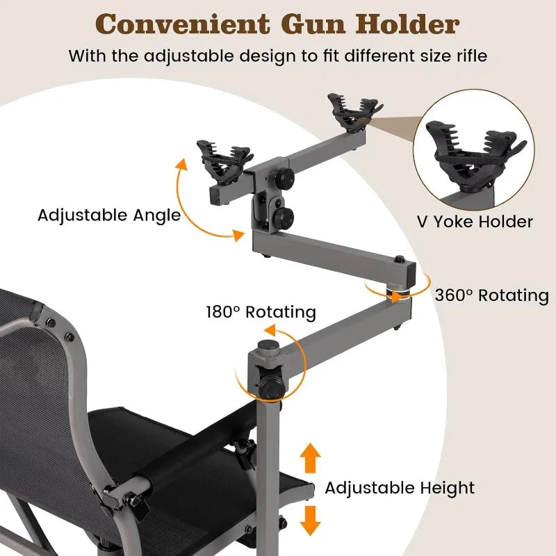 Swivel Hunting Chair with Gun Rest