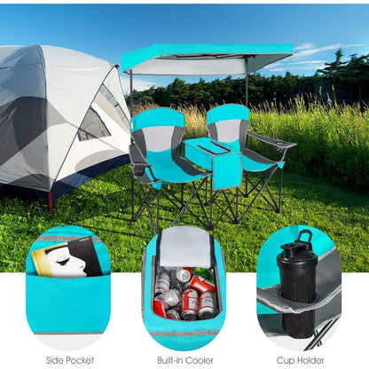 Camping Chair with Adjustable Shade Canopy