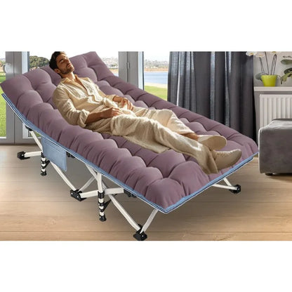 2 Pack XXL Camping Cot with Mattress Comfortable Sleeping cots for Adults with Carry Bag