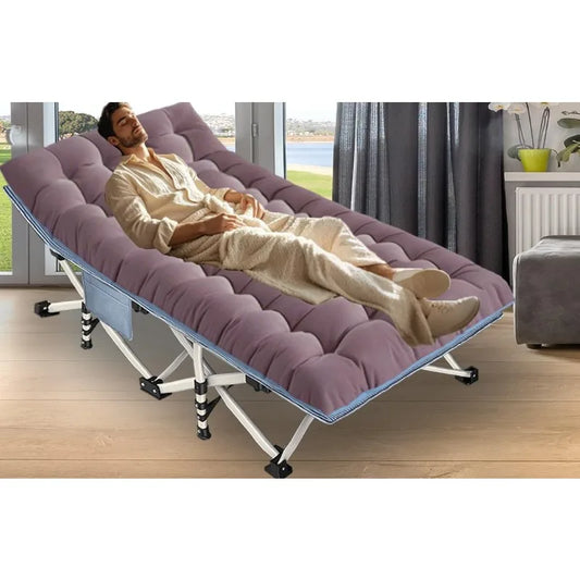 2 Pack XXL Camping Cot with Mattress Comfortable Sleeping cots for Adults with Carry Bag