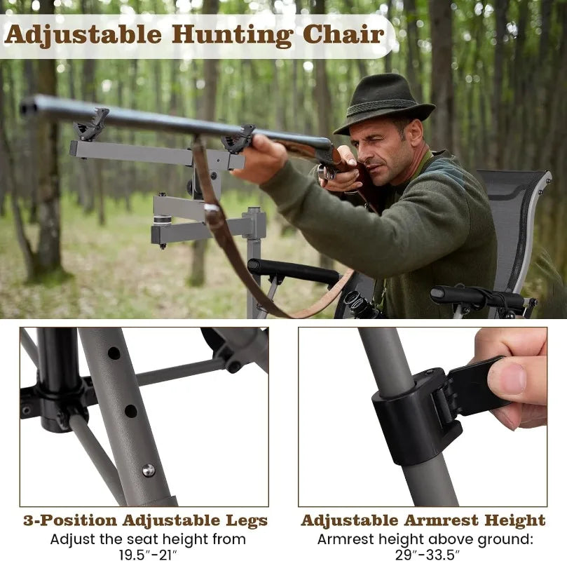 Swivel Hunting Chair with Gun Rest