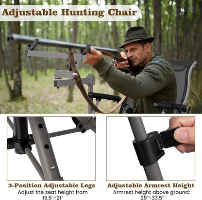 Swivel Hunting Chair with Gun Rest