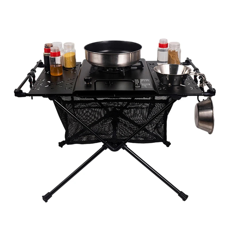 Folding Table with Storage Mesh Bag