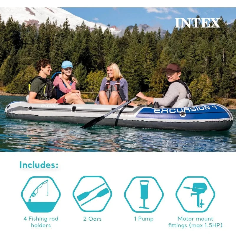 Inflatable Fishing Boat Set