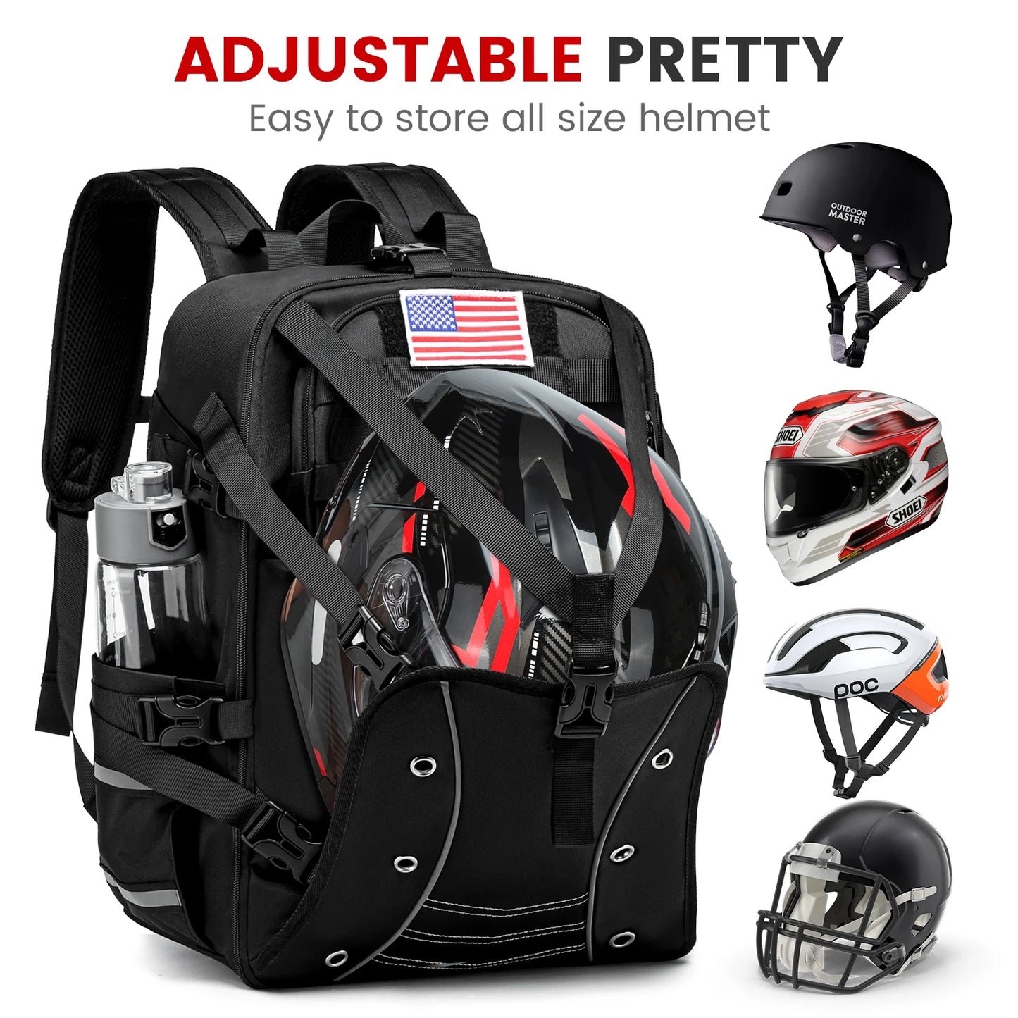 Large Capacity Helmet Backpack