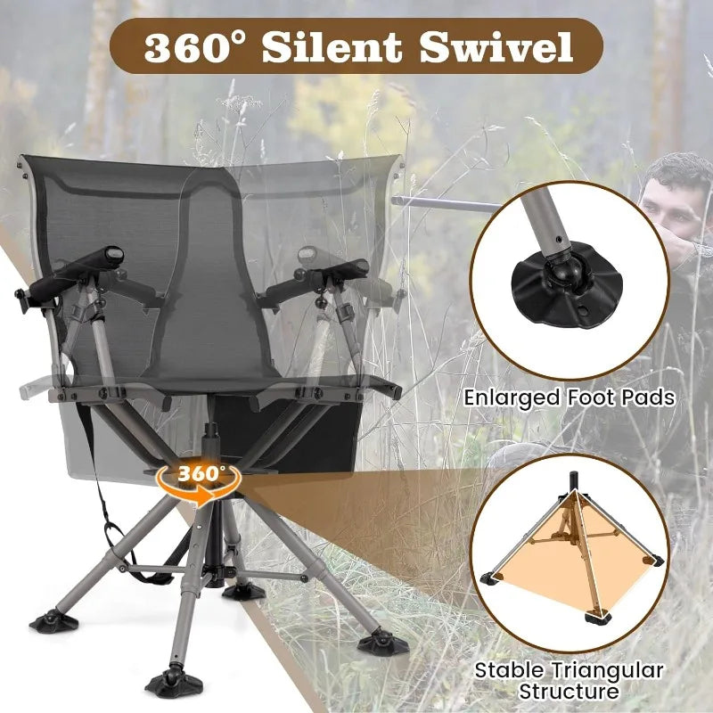 Swivel Hunting Chair with Gun Rest